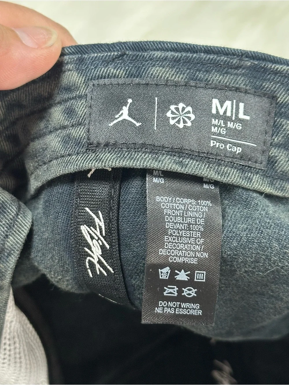 Jordan Black Script Logo Cap